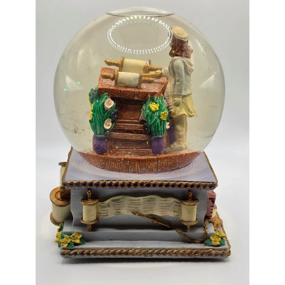 Bat Mitzvah Large Snow Globe / Music Box - Collectible‎ Keepsake